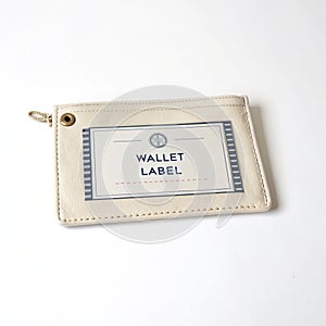 Wallet label isolated on white background photo