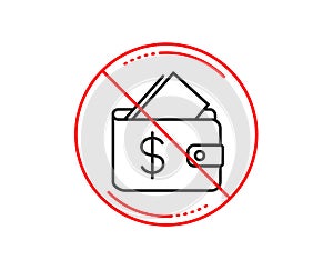 Wallet line icon. Affordability sign. Vector