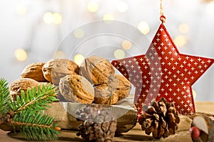 Wallnuts with Christmas star