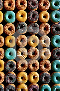 a wallpaper of different types of doughnuts