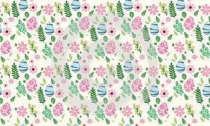 Wallpaper for Easter egg pattern background design, with unique leaf and floral concept