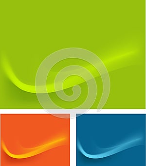 Wallpaper of green, blue, orange waves effects bac