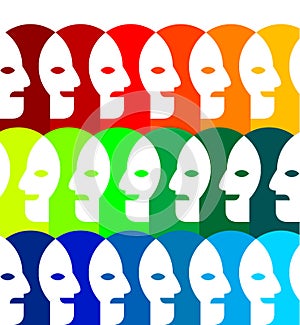 Wallpaper pattern of heads