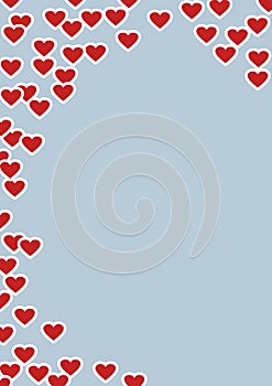 Wallpaper of red hearts