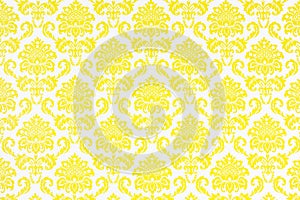 A wallpaper of a repeat botanic pattern.