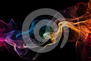 Wallpaper of Smoke Trails on a Colorful Background