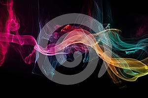 Wallpaper of Smoke Trails on a Colorful Background