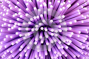 Wallpaper texture of colorful purple sponge silicone rubber tube, with white color remixes. Background or Abstract concept