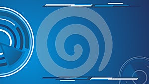 Wallpaper Vector Blue Techno Circle for Presentation