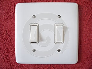 Wallplate on red wall