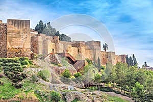 Walls of Alcazaba fortress in Malaga photo