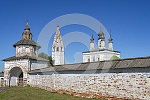 At the walls of the ancient Alexandrovsky Monastery. Suzdal, Golden Ring of Russia photo