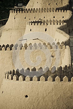 Walls of an ancient city of Khiva photo