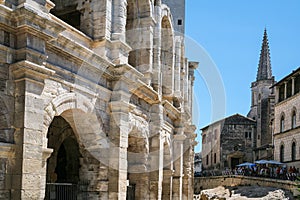 walls of Arenes d'Arles (Roman Amphitheater) photo