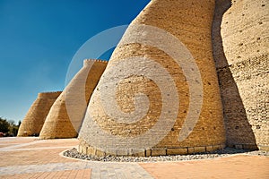 Walls of the Ark of Bukhara in Uzbekistan