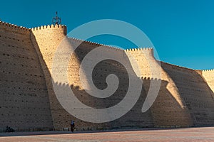 Walls of the Ark of Bukhara in Uzbekistan