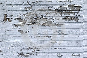 The Walls and backgrounds Old cement walls with black stains on the surface caused by moisture. Peeling wall surface with cracks