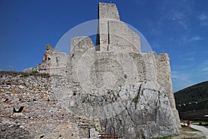 Walls of Beckov castle