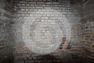 Walls of a brick room in Fort Sumter photo