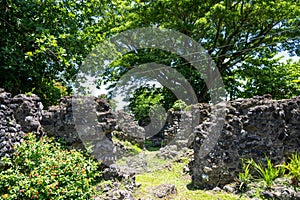 Walls of Cagsawa Ruins, historical landmark, Cagsawa Ruins Park, Albay, Philippines photo