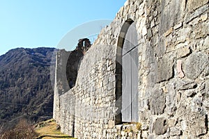 Walls of castle Castel Romano