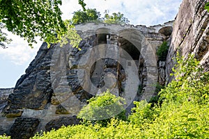 The walls of castle Koenigstein in the Saxon Switzerland