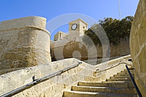 The walls of Cittadella in Gozo - Malta photo