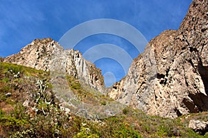 The walls of the Colca Canyon