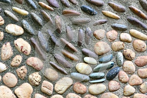 Walls decorated with stone background