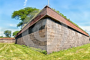 Walls of Fort Jay on Governers Island in New York City