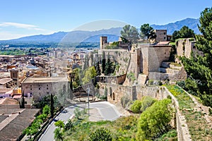 Walls and fortress in the castle in Tortosa, Spain photo