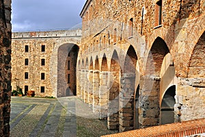 Walls of the fortress in Savona