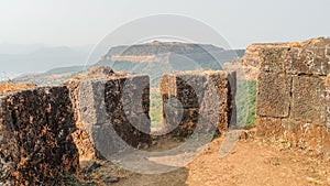 The Walls of an Indian Watch Tower Of Lohagad Fort