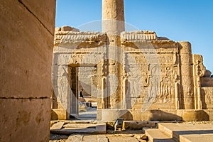 Walls inside the Temple of Edfu. Egypt