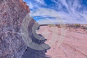 Walls of Jim Camp Wash in Petrified Forest AZ