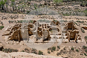 Ancient Ruins of Kin Kletso in Chaco Canyon photo