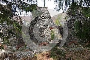 Walls of the Logolda smelter at Cavnic, Romania.