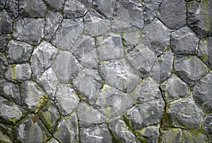 Walls made of rocks background and textures