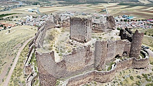 Walls of the medieval castle of Almonacid.