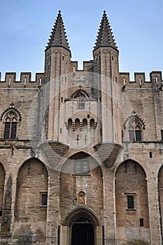 Walls of the medieval Castle of the Popes