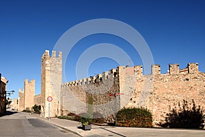 Walls of Montblanc in Tarragona province, Catalonia,