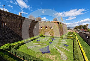 Montjuic castle walls, Barcelona photo