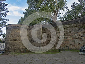 The walls of Nottingham Castle