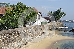 At the walls of the old city. Galle, Sri Lanka