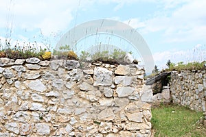 Walls of old monastery in Slovak Paradise