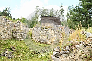 Walls of old monastery in Slovak Paradise