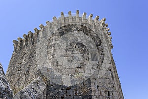 The walls of the old stone fortress.