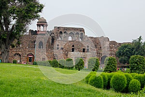 Walls of the Purana Kila fortress, New Delhi. India