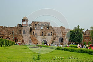 Walls of the Purana Kila fortress, New Delhi. India