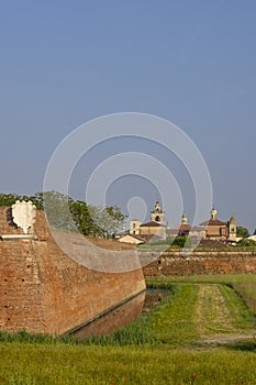 The walls of Sabbioneta, UNESCO World Heritage site, Lombardy, Italy